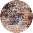 thumbnail image 1 of Unique Loom Tapis d'Espace Moderne Mystique 5' x 5' Ronde Pêche/beige, 1 of 1