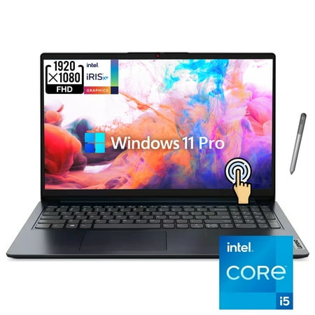 Lenovo Ideapad 1i 15.6" FHD Touchscreen [Windows 11 Pro] Business Laptop Computer, 12th Gen Intel Core i5-1235U, 16GB RAM, 1TB SSD, Intel Iris Xe Graphics, Wi-Fi 6, Abyss Blue, w/Stylus Pen