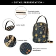 thumbnail image 4 of FORMRS Crossbody Bag for Women Quilted Travel Shoulder Cell Phone Purse with Chain Strap Handbag, Orange Fireflies Pattern, 4 of 7