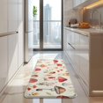 thumbnail image 4 of Red Mushroom Floral Light Beige Pattern Kitchen Rug Mat,Kitchen Runner Rugs Non Skid Washable,Decorative Kitchen Floor Mats for Kitchen,Sink,Laundry,17"x47.2", 4 of 7