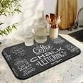 thumbnail image 3 of Chalkboard Design Coffee Maker Mat Diatom Mud Made, Absorbent, Waterproof - Safeguard Countertops From Spills & Stains, 19.5x12in, 3 of 7