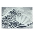 thumbnail image 1 of Hokusai Cutting Board, Vintage Woodcut Engraved Etching Style Oriental Japanese Waves Arrangement, Decorative Tempered Glass Cutting and Serving Board, in 3 Sizes, by Ambesonne, 1 of 2