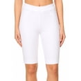 thumbnail image 4 of 3 Pack Women's 9" Pull on Bermuda Shorts Side Slit Jean Style Casual Short S-3XL, 4 of 6
