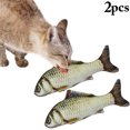 thumbnail image 1 of 2PCS Fish Cat Toy Interactive Simulated Realistic Plush Catnip Toy Cat Chew Toy, 1 of 10