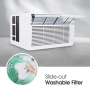 LG 8000 BTU 115V 350 Sq ft Window-Mount Air Conditioners, White