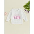 thumbnail image 3 of Suagox Little Girls Letter Embroidered Sweatshirt Long Sleeve Round Neck Casual Pullover Tops for 12-24 Months and 2-5 Years Old Baby, 3 of 10
