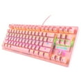 thumbnail image 4 of EGNMCR Keyboard Gaming Keyboard K2 Mechanical Keyboard 87 Keys Layout LED Backlit Blue Switches Wired keyboard keyboard, 4 of 7