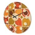 thumbnail image 3 of Designart 'Abstract Retro Geometric Pattern Design VI' Mid-Century Modern Wood Wall Clock, 3 of 5