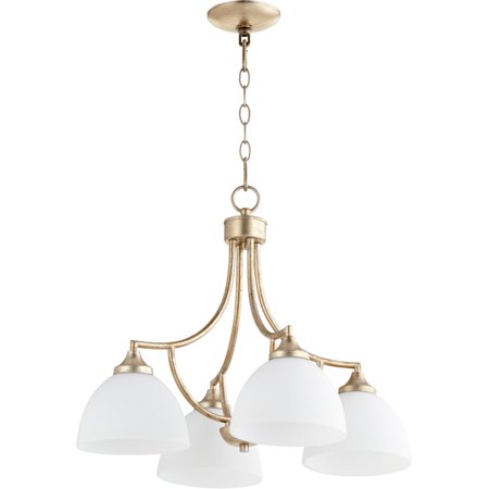 

Chandeliers 4 Light With Aged Silver Leaf Finish Medium Base Bulbs 22 inch 400 Watts