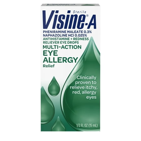 Visine -A Antihistamine + Redness Multi-Action Eye Allergy Reliever Eye Drops, .5 Fl. (The Best Eye Drops For Allergies)