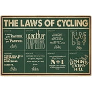 THIYOTA Puzzles 300 PCS The Laws Of Cycling ,Tavern Poster Man Cave Club Novelty Andteresting Toilet