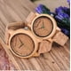 thumbnail image 4 of Reloj analógico Bobo Bird M11 de bambú para hombre con correa de corcho, color marrón con bisel, color beige, fondo marrón, 4 of 8
