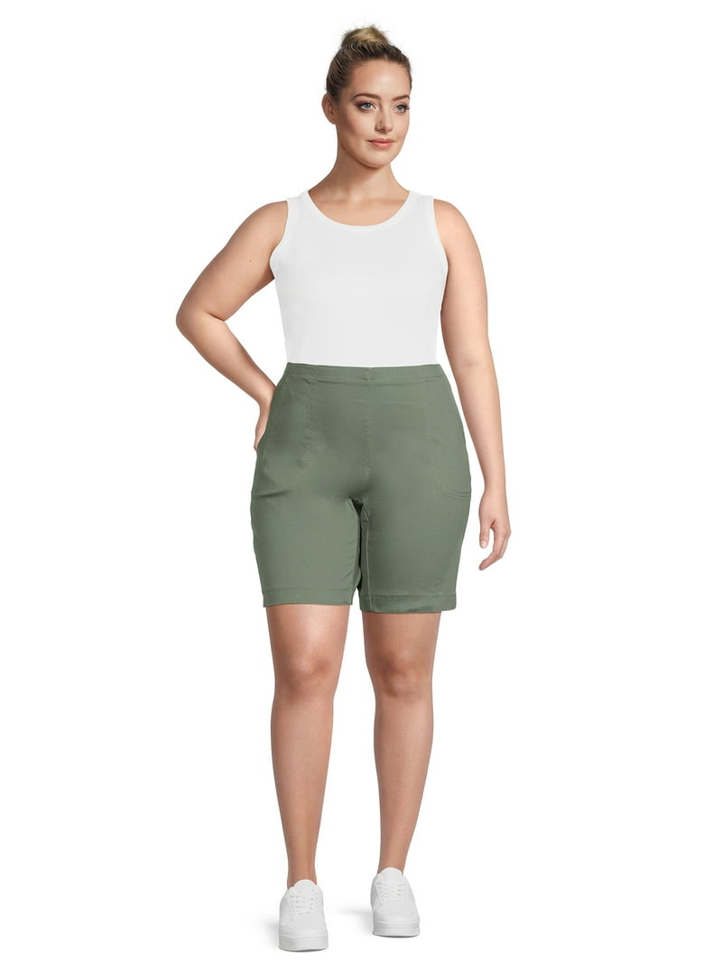 JMS Just My Size by Hanes Women's Plus Size Pull On Shorts with