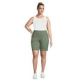 thumbnail image 2 of JMS Just My Size by Hanes Women's Plus Size Pull On Shorts with Pockets, Single and 2-Pack, 9” Inseam, Sizes 0X-4X, 2 of 6