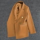 thumbnail image 1 of Blazer de mujer, moda informal, color liso, bolsillo, cuello vuelto, blusa de manga larga, blazer, blusa de dacrón para mujer, 1 of 3
