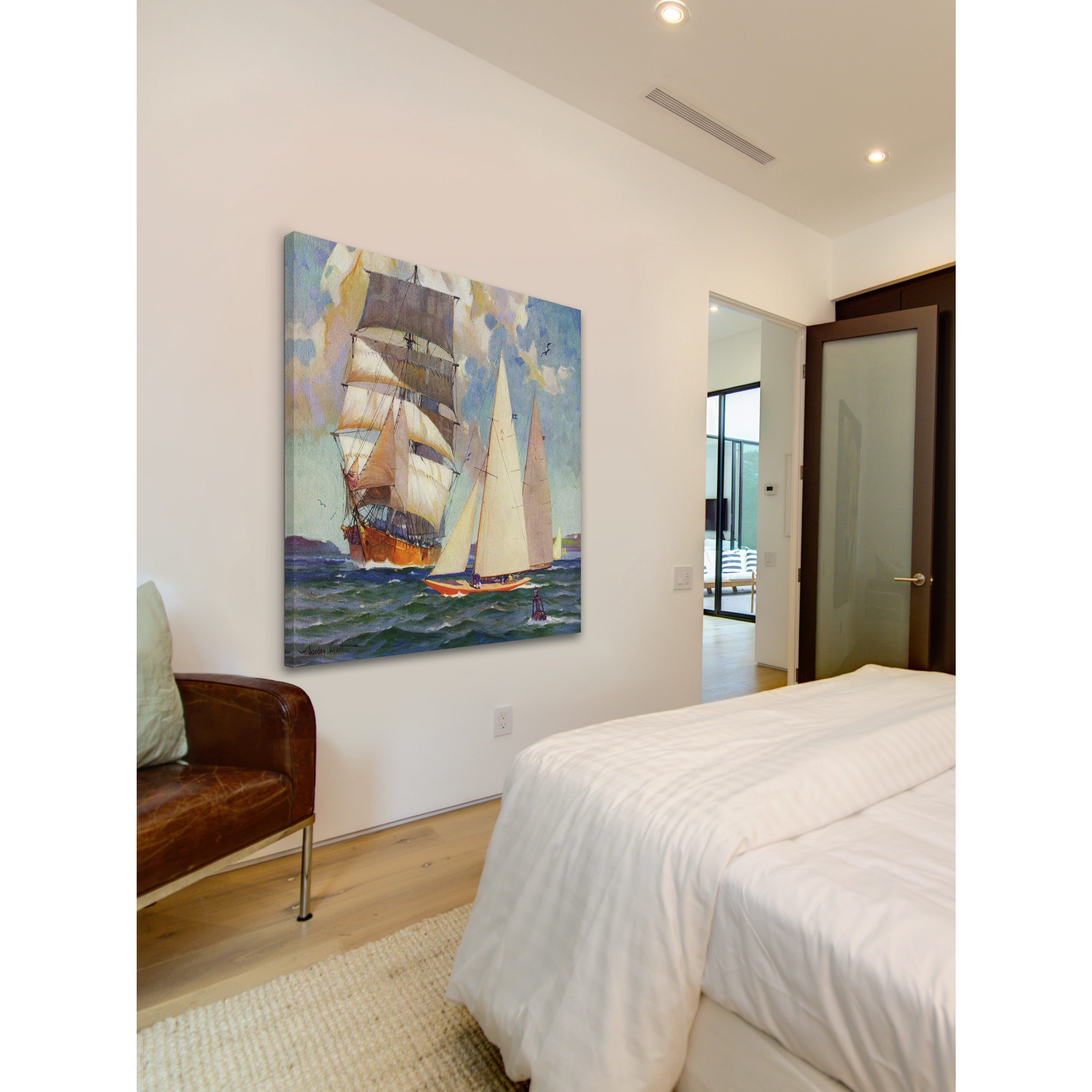 "Busy Waterway" Painting Print on Wrapped Canvas