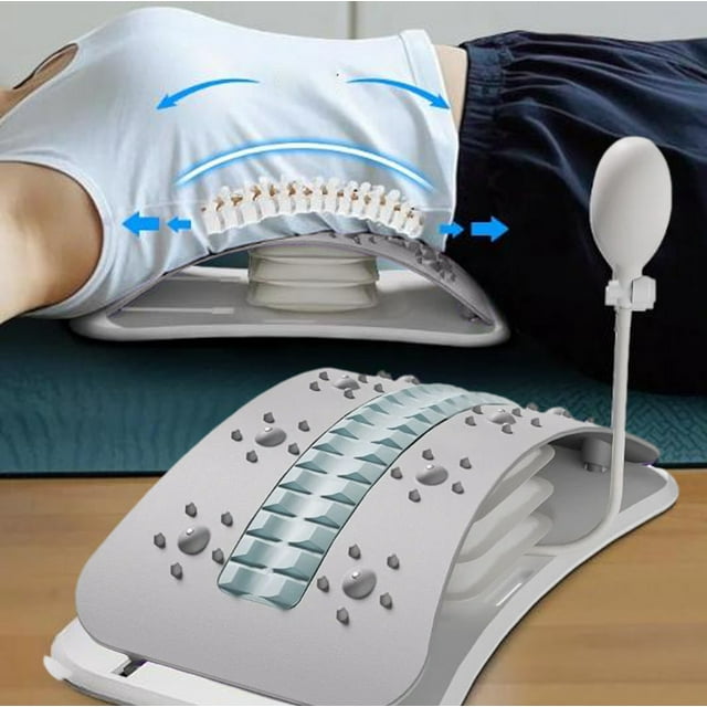 Étireur de Récupération Entraînement Physique & Yoga avec Hauteur Réglable pour Bas du Dorsum et Massage par Acupression Outil d'Alignement de la Colonne Vertébrale Portable pour Usage Intérieur
