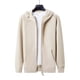 thumbnail image 4 of MHFRRA Chaqueta con Capucha de Peso Pesado, Cremallera Completa, Sudadera de Invierno Cálida para Exteriores, Ropa Informal, Suéter Suave y Cómodo Marrón, 4 of 5
