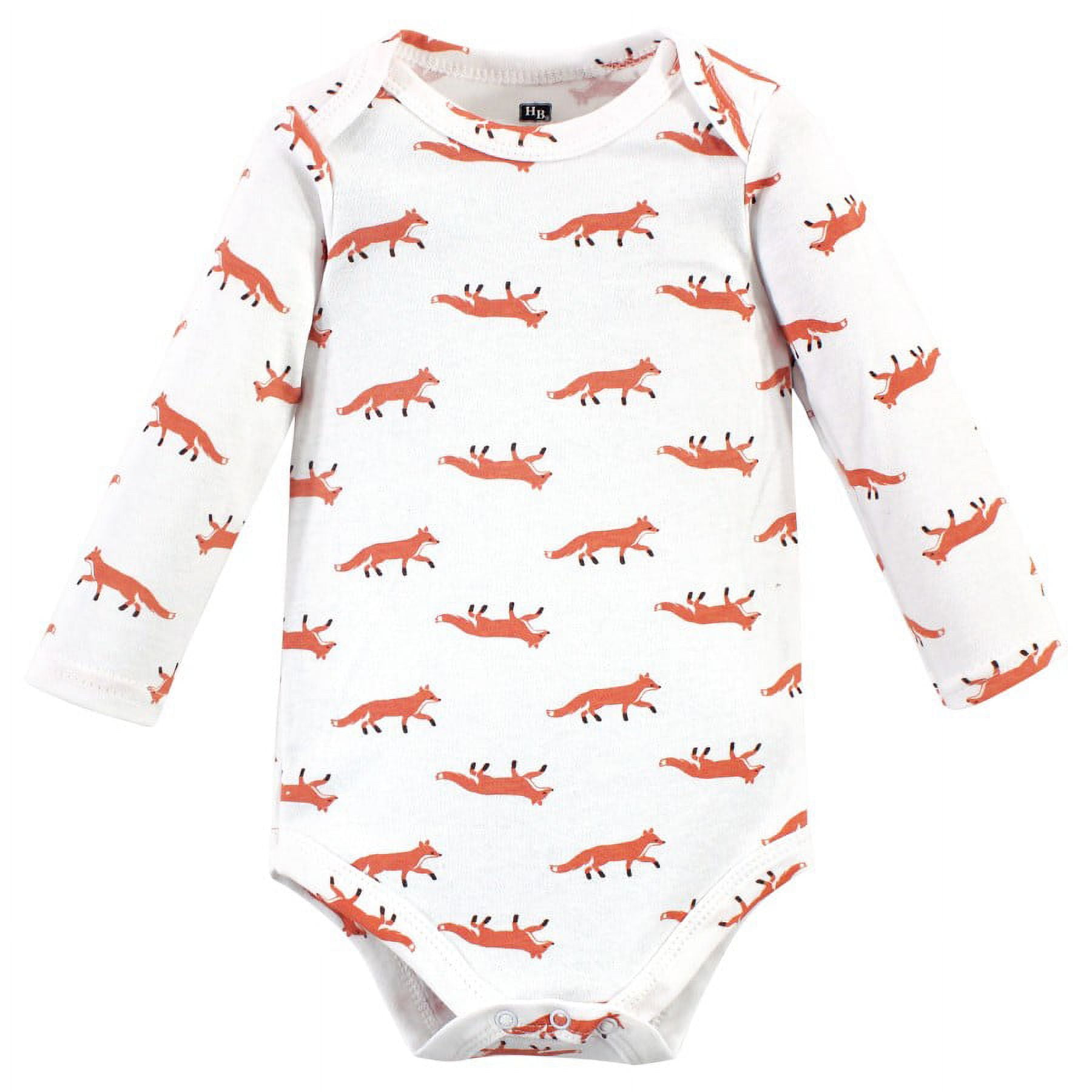 Hudson Baby Cotton Long-Sleeve Bodysuits, 3- Pack, Newborn- 24 Months