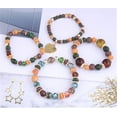 thumbnail image 4 of JINLUO 1-4-6Sets Boho Bohemian Bracelets Stackable Stretch Bracelets Multicolor Multilayer Natural Crystal Stone Handmade Beaded Beach Bracelets for Women Love Dangle Bracelet Jewelry Gift, 4 of 10