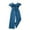 Blue, variant on Odeerbi 8-13 Years Kids Girls Summer Wide Leg Rompers Ruffle Cotton Jumpsuit Solid Color Sleeveless Lace Casual Comfortable Suspender Overall Pants
