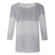 thumbnail image 4 of Camiseta estampada a la moda para mujer, blusa de manga 3/4 de longitud media, cuello redondo, camisetas informales, 4 of 5