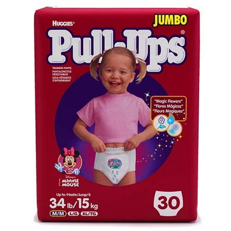 Girls' Pull-Ups Training Pants - Medium Jumbo 30