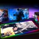 thumbnail image 1 of Alfombrilla De ratón RGB con retroiluminación Led, Tapis De Souris NieR Automata, accesorios para juegos, Alfombrilla De escritorio LIUWENJING unisex, 1 of 2