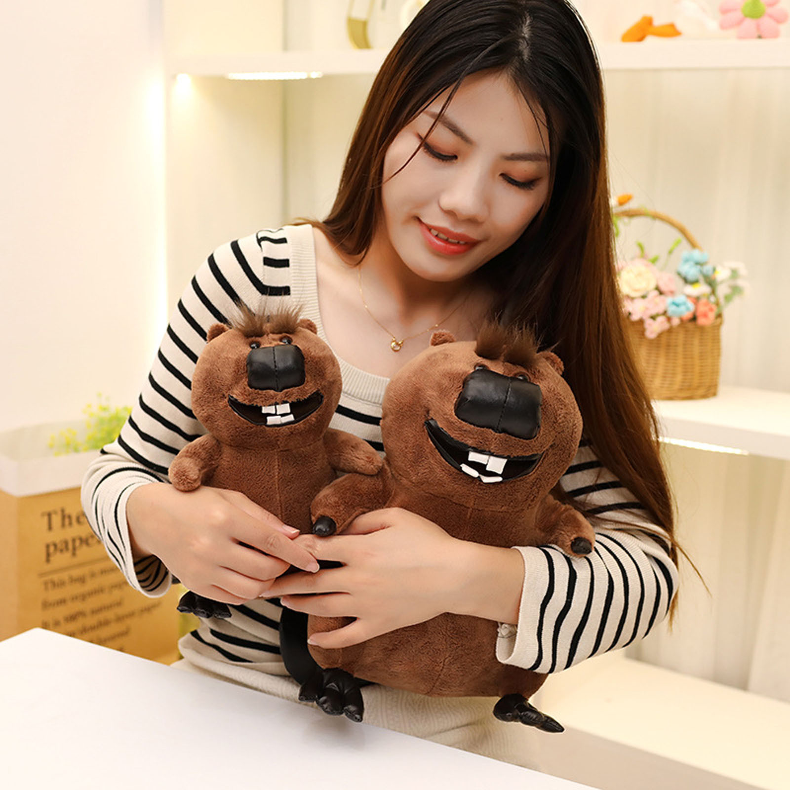 YUNAFFT Study Buddies - Beaver - Motivate Kids for Distance Learning and Company Children During The School Closures Due to The Holiday - Great Playmate in Kids acitivities