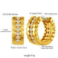thumbnail image 6 of Gold Plated Hoop Earrings for Women Stainless Steel Cubic Zirconia Ear Hoops for Her, Birthday Valentines Day Jewelry Gifts, 6 of 6