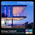 thumbnail image 2 of Lámpara de techo inteligente con control remoto por Bluetooth y wifi, lámpara de techo con atenuación de color RGBCW, lámpara de techo simple de tres niveles (UE), 2 of 8