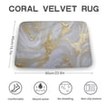 thumbnail image 2 of White And Gold Marble Design Bath Mat - 16x24 Inches, Washable and Soft, Great for Bathroom, 2 of 8