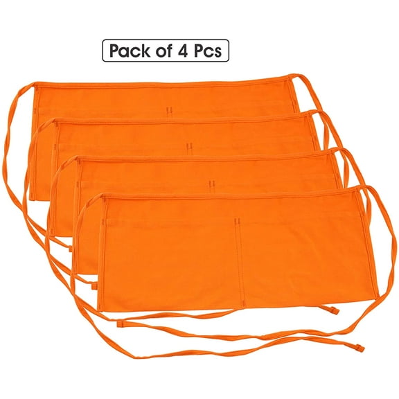 Graintex CA2025 - 2 Pocket Orange Canvas Waist Apron (4 Pieces)