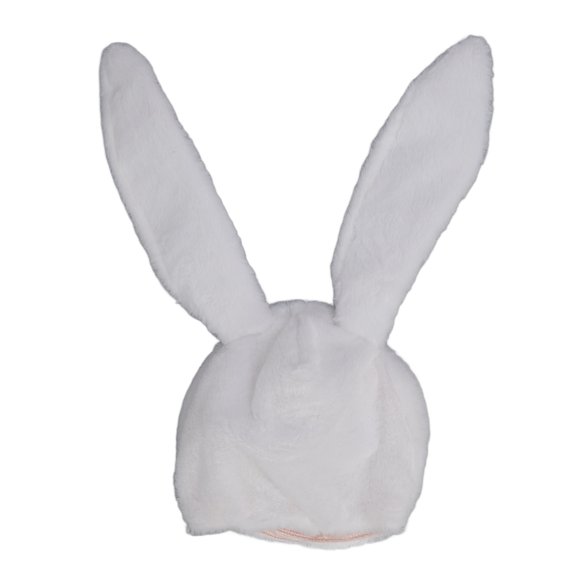 Bunny Ears Hat, Adjusted White Hood Cosplay Bunny Hat Cute Shape for Men for Party