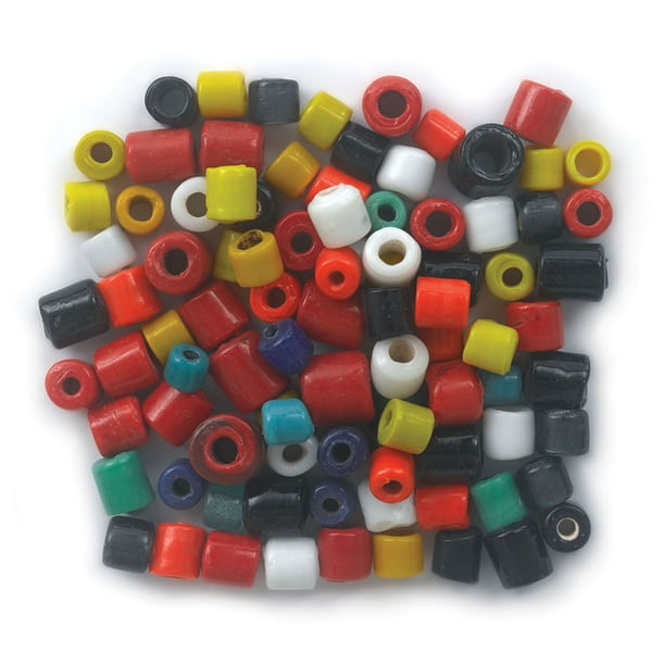 Glass Barrel Beads Opaque Assortment, 1 lb bag
