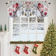 thumbnail image 4 of Cute Snowman Winter Valances for Windows, 42 x 18in, Merry Christmas White Pine Branch Rod Pocket Kitchen Valance Curtain Light Filtering Window Treatments for Living Room Bedroom, 1 Panel, 4 of 7