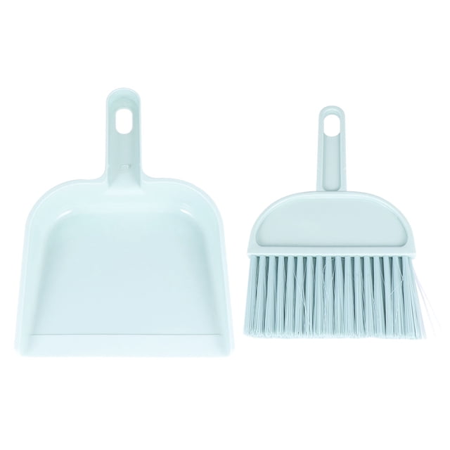2 Sets Reptile Mini Broom Dustpan Set Pet Cleaning Tool Hamster Cleaning Supplies (Blue)