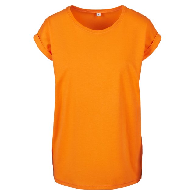 Build Your Brand Womens Extended Shoulder T-Shirt