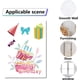 thumbnail image 4 of 8 estilos de pegatinas de pared para tartas de feliz cumpleaños, pegatinas de vinilo autoadhesivas impermeables para ventanas de PVC con globos, despegar y pegar, 4 of 9