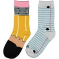 thumbnail image 6 of Cool Socks – Pencil and Paper Crew Socks for Big Kids 7–10 Years – Fun School Gift, Colorful, 6 of 6