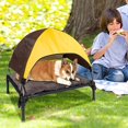 thumbnail image 3 of Outdoor Lounger For Dogs, Foldable Sun Protection Dog Bed With Sun Canopy, Dog Tent Dog Bed Outdoor With Roof, Additional Carry Bag, 3 of 5