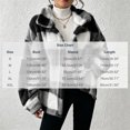 thumbnail image 4 of Plaid Jackets for Womens Fleece Fashion Casual Button Turndown Collar Long Sleeve Plus Size Jacket Coat, 4 of 8