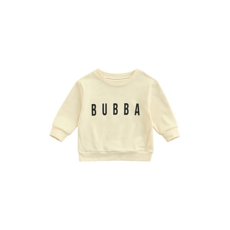 

Baby Toddler Girls Boys Fall Winter Sweatshirt Letter Printed Long Sleeve Crewneck Pullover Tops