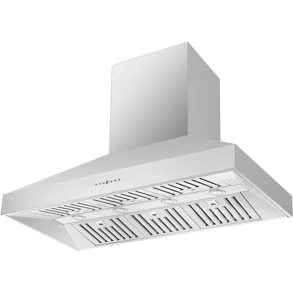 Forno Orvieto 48-Inch Wall Mount Range Hood, LED Lighting, Heavy Duty, Stainless Steel
