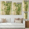 thumbnail image 4 of Designart 'Detail of Dark Green Bamboo and Leaves II' Traditional Print on Natural Pine Wood, 4 of 5