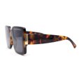 thumbnail image 3 of Womens Oversized Inset Lens Rectangular Plastic Chic Butterfly Sunglasses Tortoise - Black, 3 of 4