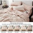 thumbnail image 4 of U by Bedsure Bed in a Bag King Size 7 Pieces, Dusty Pink White Striped Bedding Comforter Sets All Season Bed Set, 2 Pillow Shams, Flat Sheet, Fitted Sheet and 2 Pillowcases, 4 of 6