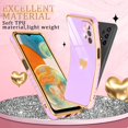thumbnail image 6 of for Samsung Galaxy A23 5G Case with HD Screen Protector Shockproof Protection, Love Heart Plating Girly Women Cute Soft TPU Luxury Elegant Case for Galaxy A23 4G/5G, Purple, 6 of 12
