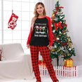 thumbnail image 2 of Pijama navideño A juego para mujer, I am Dreaming of A Wine, conjunto de pijamas grises para mujer, 2 of 4