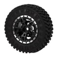thumbnail image 1 of Estrela 4 neumáticos de goma delanteros traseros de 2.165 in con llanta de metal de 5 radios para coche Axial SCX24 1/24 RC, color negro, 1 of 8